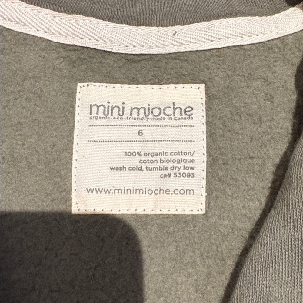 Mini Mioche 100% Organic Cotton Plush Biker Romper, Unisex - Picture 2 of 3